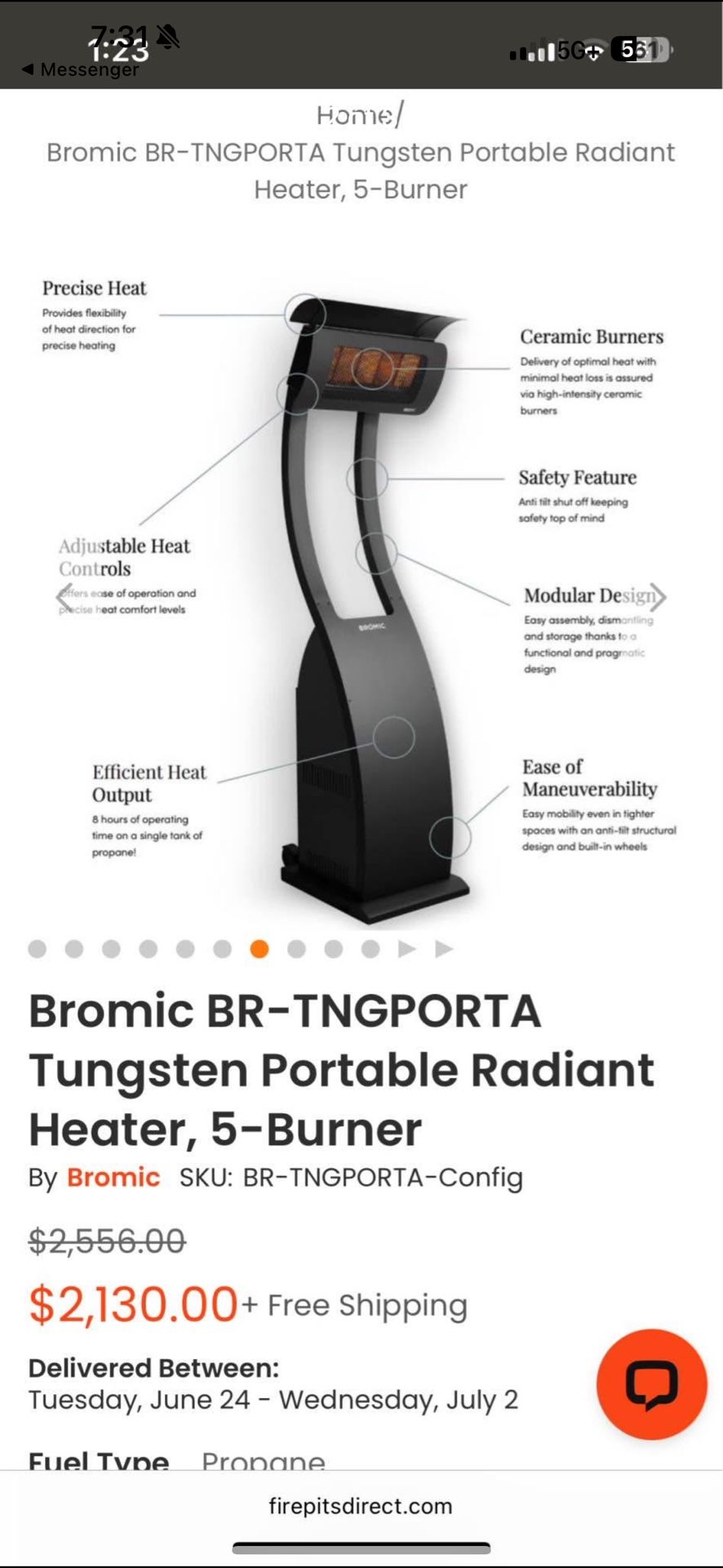 BROMIC PATEO HEATER NEW IN BOX