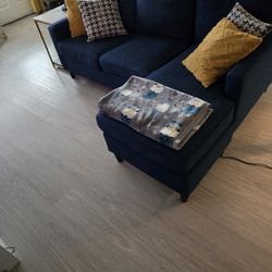 Blue Full Size Sofa Bed Sectional Great For Small Spaces 