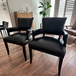 4 Black Dining Table Chairs 