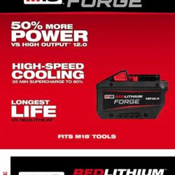 FORGE Milwaukee HD12.0 HD 12ah 12 Ah 12.0 Amp 12.0 High Output Heavy Duty 18 Volt 18v M18 Red Lithium Battery Pilas Bateria