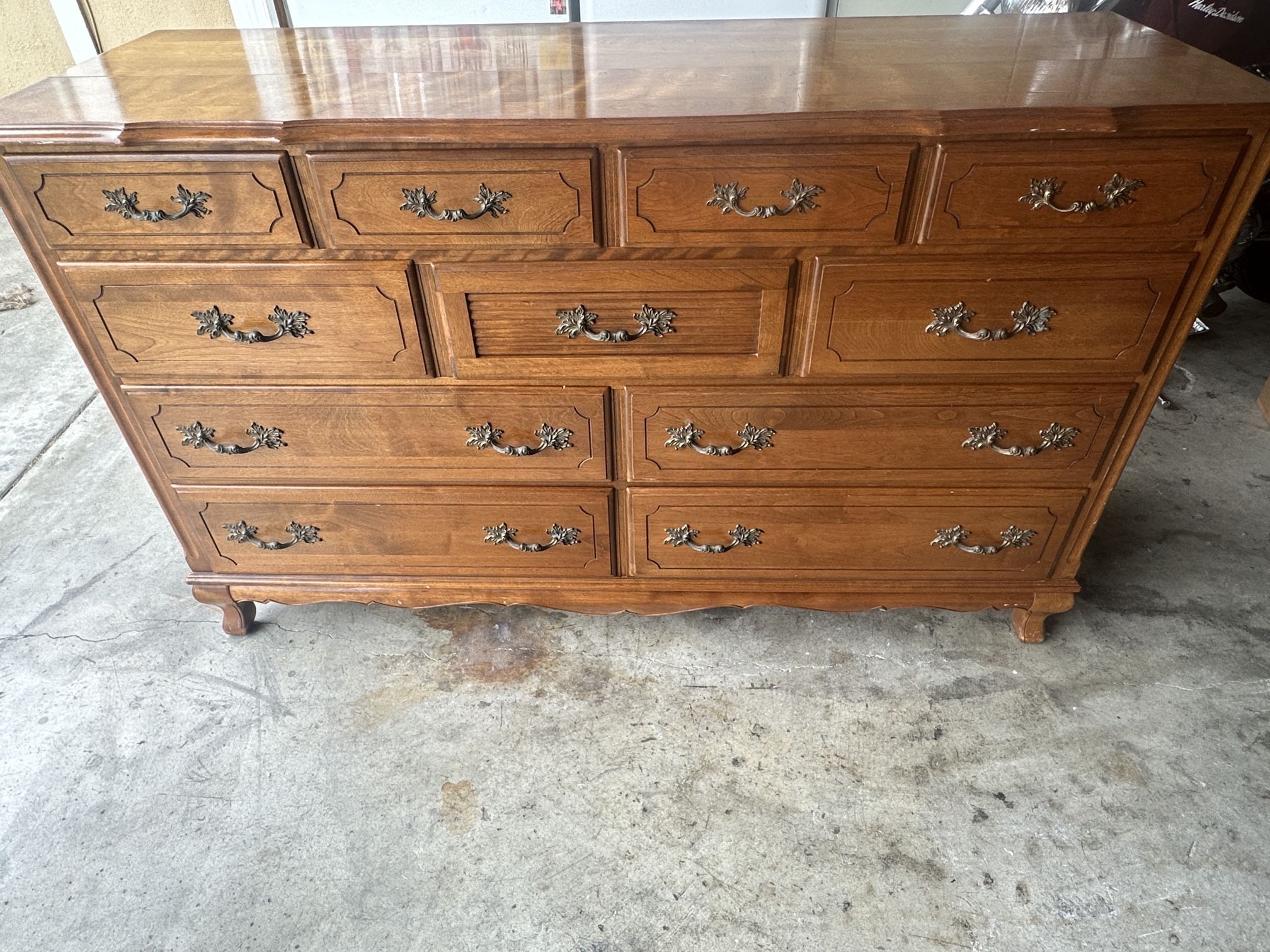 Vintage Dresser And Matching Mirror 