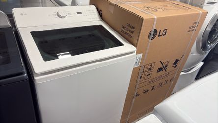 LG Topload Washer with Agitator and Gas Dryer Set