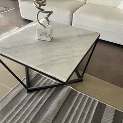Damaged Square Marble Coffee Table