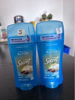 Secret Invisible Solid Cocoa Butter Antiperspirant Deodorant 2-Pack
