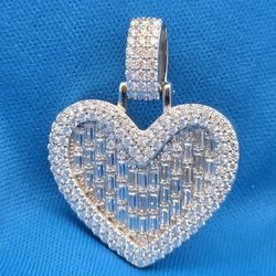 Moissanite 4.88 ctw Heart Pendant 