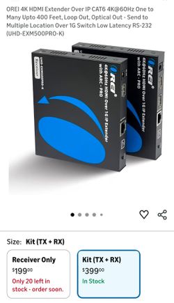 OREI 4K HDMI Extender Over Ethernet Tx+Rx