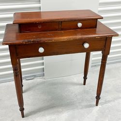 Antique American Sheraton mahogany wood dressing table 1840