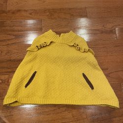 3t Janie and Jack girls yellow woven sweater shawl