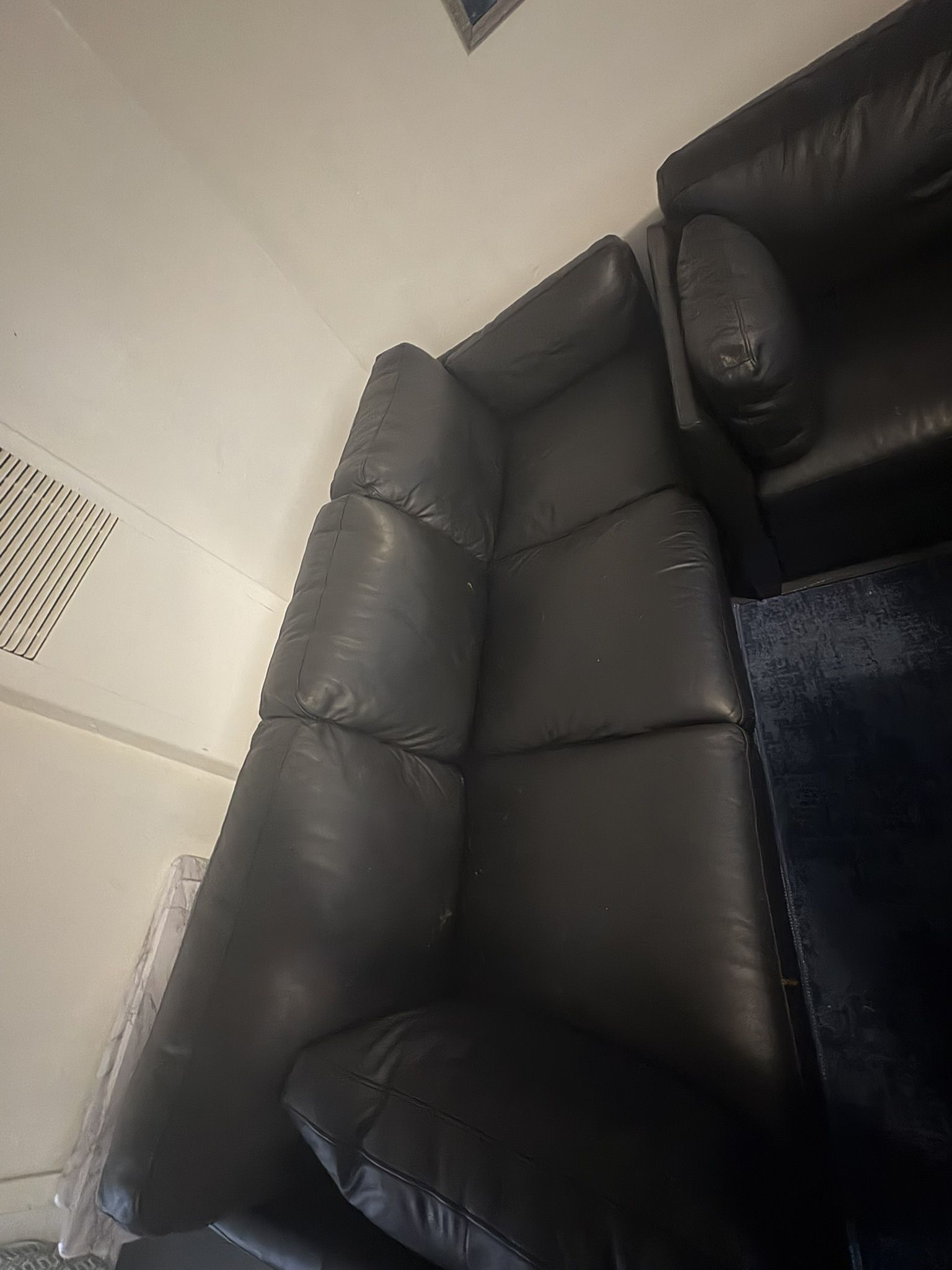 Black Leather Couches *PAIR*
