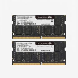 TEAMGROUP 32GB (2x16GB) DDR4-3200 PC4-25600 SO-DIMM 260-Pin Unbuffered