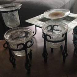 5 assorted Candle holders collection