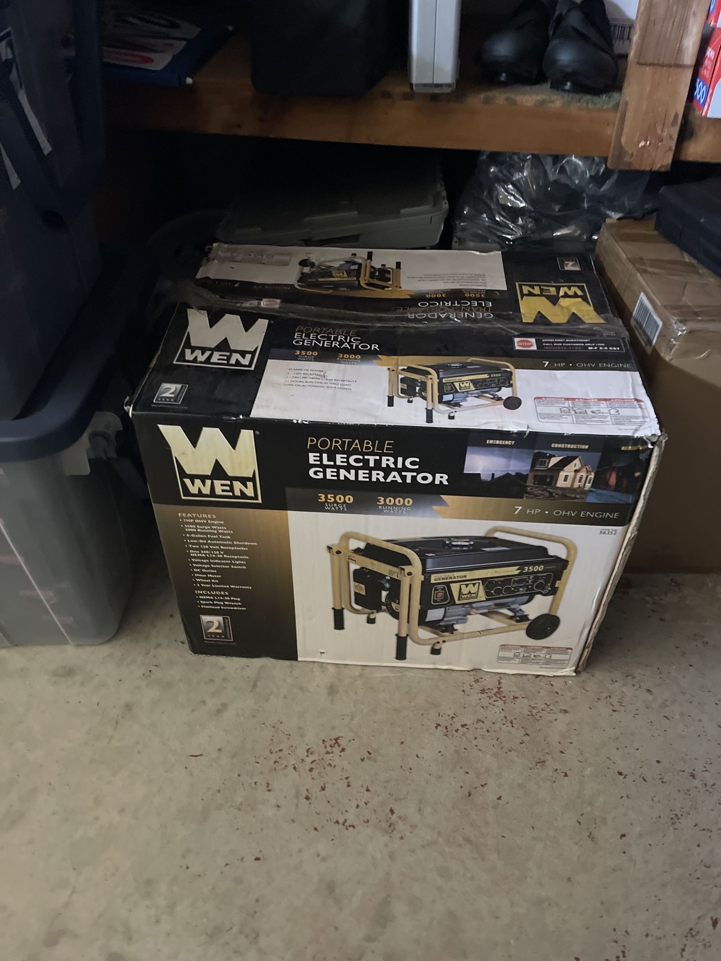 WEN 3500-Watt Portable Gas Generator – Brand New in Box