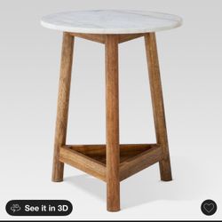 Lanham Marble Top Side Table Brown - Threshold™