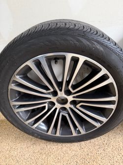 Set of four BMW 530 Alloy Wheels with Continental Tire