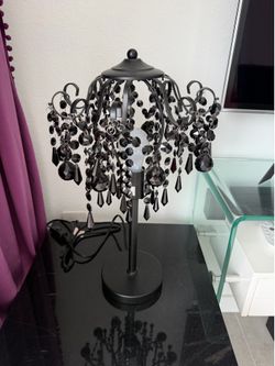 Black Crystal Table Lamp