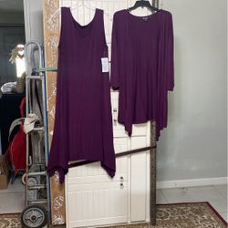 Two PC Dress Plum Color New Is A Beautiful Dress