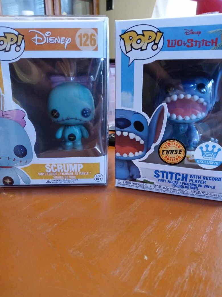 Scrump #126 & Stitch #148 Funko Pop Duo