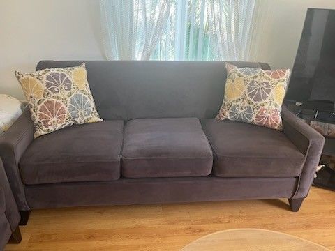 Brown Velvet Sofa