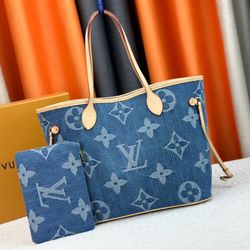 M40995 Blue Denim Tote MM Bag          31 x 28 x 14 cm