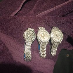 3 Diamond Studded Watches 