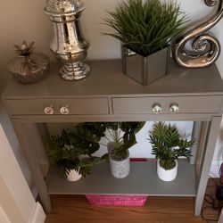 2 Drawer Console Table And Decor 