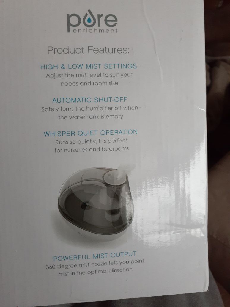 Mistaire Silver Ultrasonic Cool Mist Humidifier