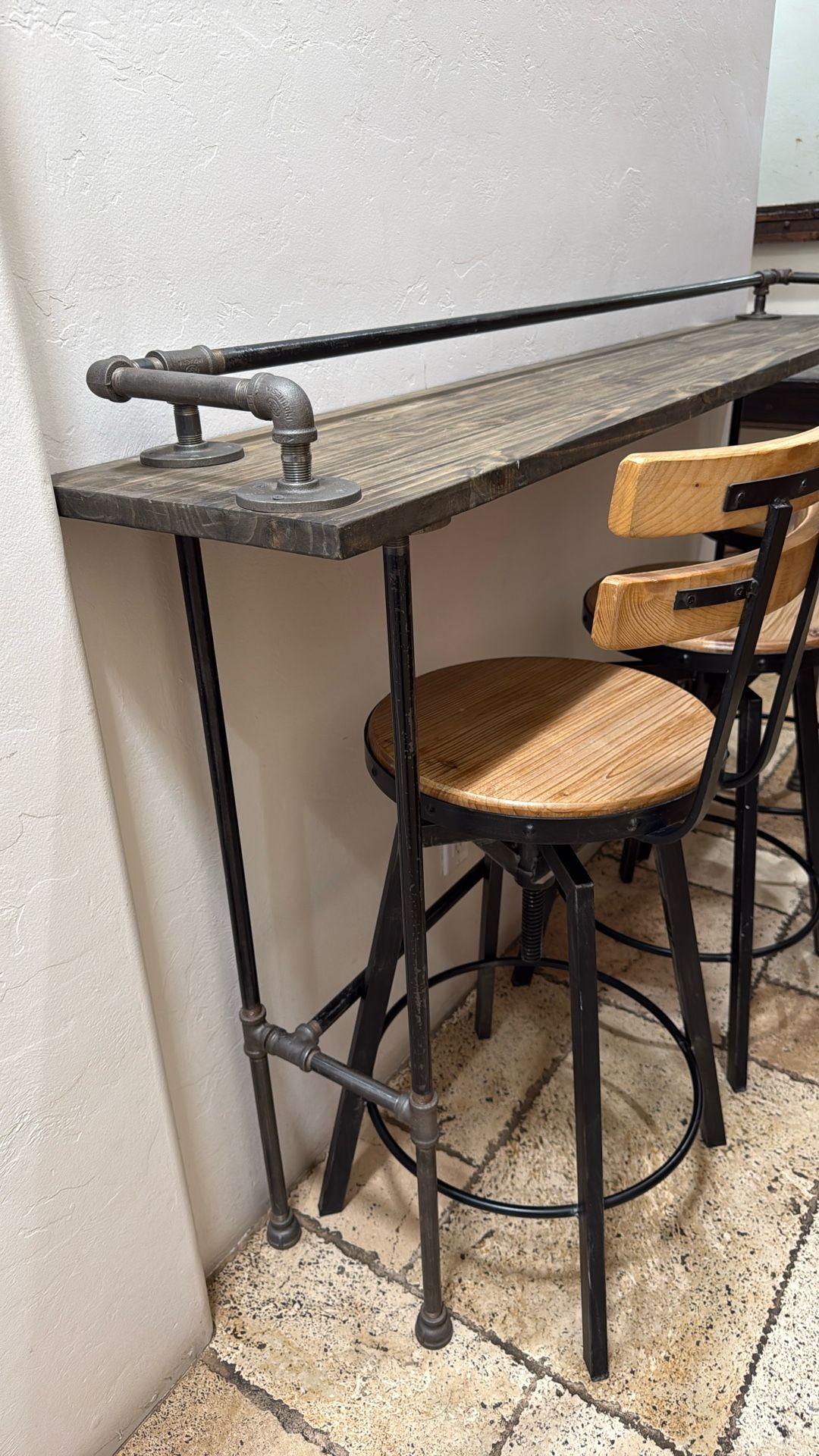 Rustic High Top Bar Table And Stools