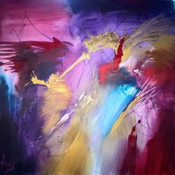 Abstract Original 46” Square Canvas Painting by Jonas Gerard