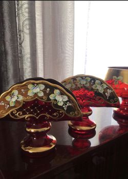 Red Bohemia Napkin Holder Set