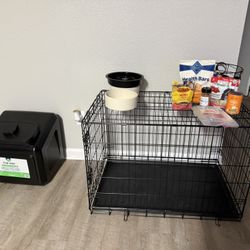 Dog Kennel And Food Container