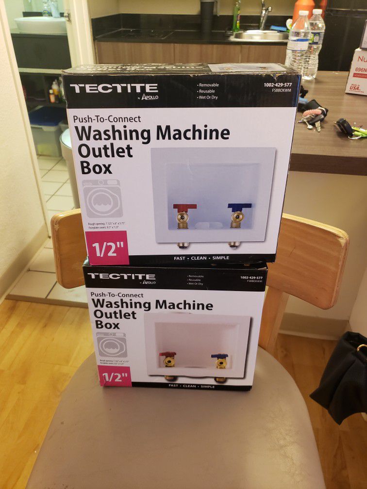 Tectite 1/2" Washing Machine Outlet Box