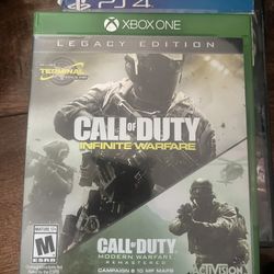 two xbox one call of duty modern warfare discs