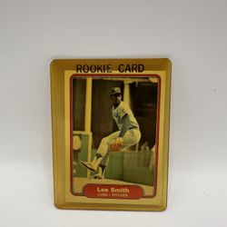 1982 FLEER #603 LEE SMITH CUBS • PITCHER 3.34 ERA CARD