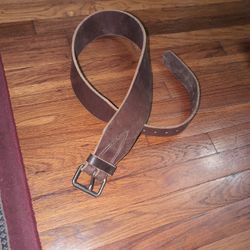 54" Brown Leather Belt 