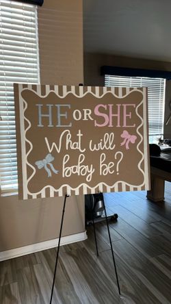 Gender Reveal Poster Board