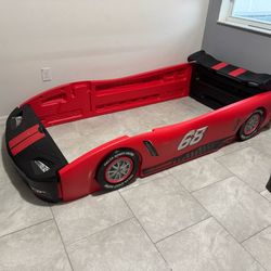 Children Turbo race car Twin Bed - Red Color 