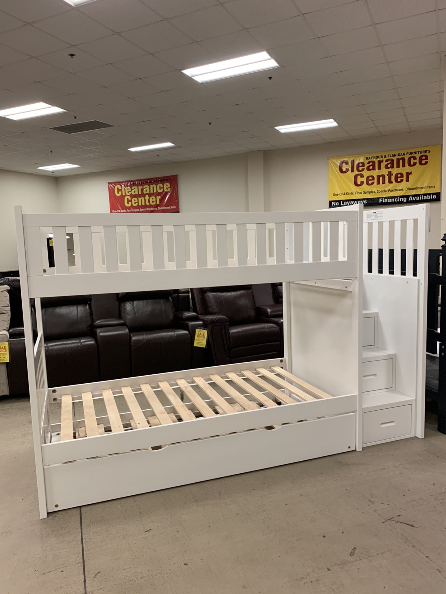 40% OFF FLOOR SAMPLE Twin Bunkbed w/ Trundle & Storage Staircase
