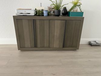Modern Gray TV Console / Storage Buffet Cabinet – Great Storage