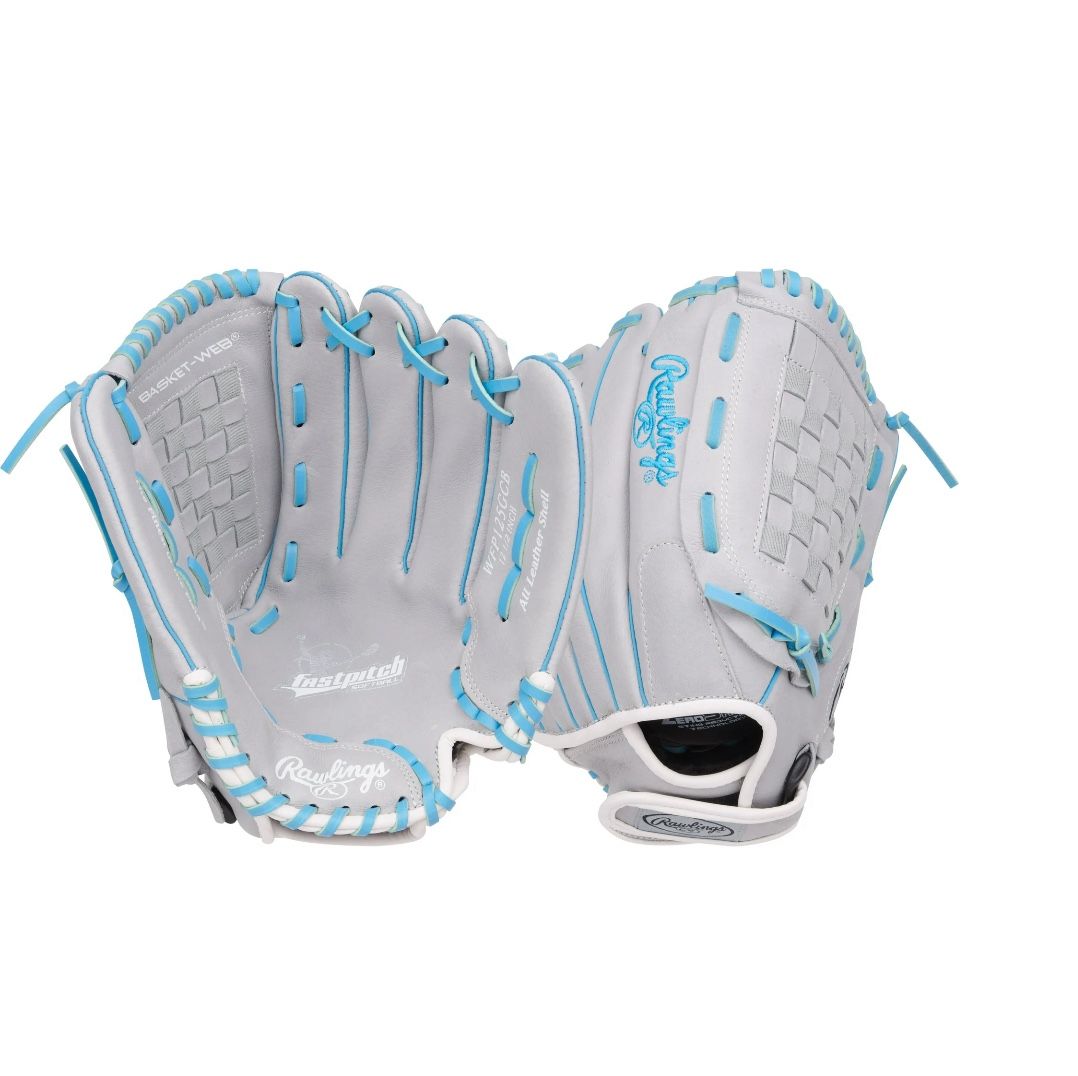 🔥NEW🔥 Rawlings Fastpitch Glove Gray/Blue | Right Hand Throw | 12.5" | Outfield