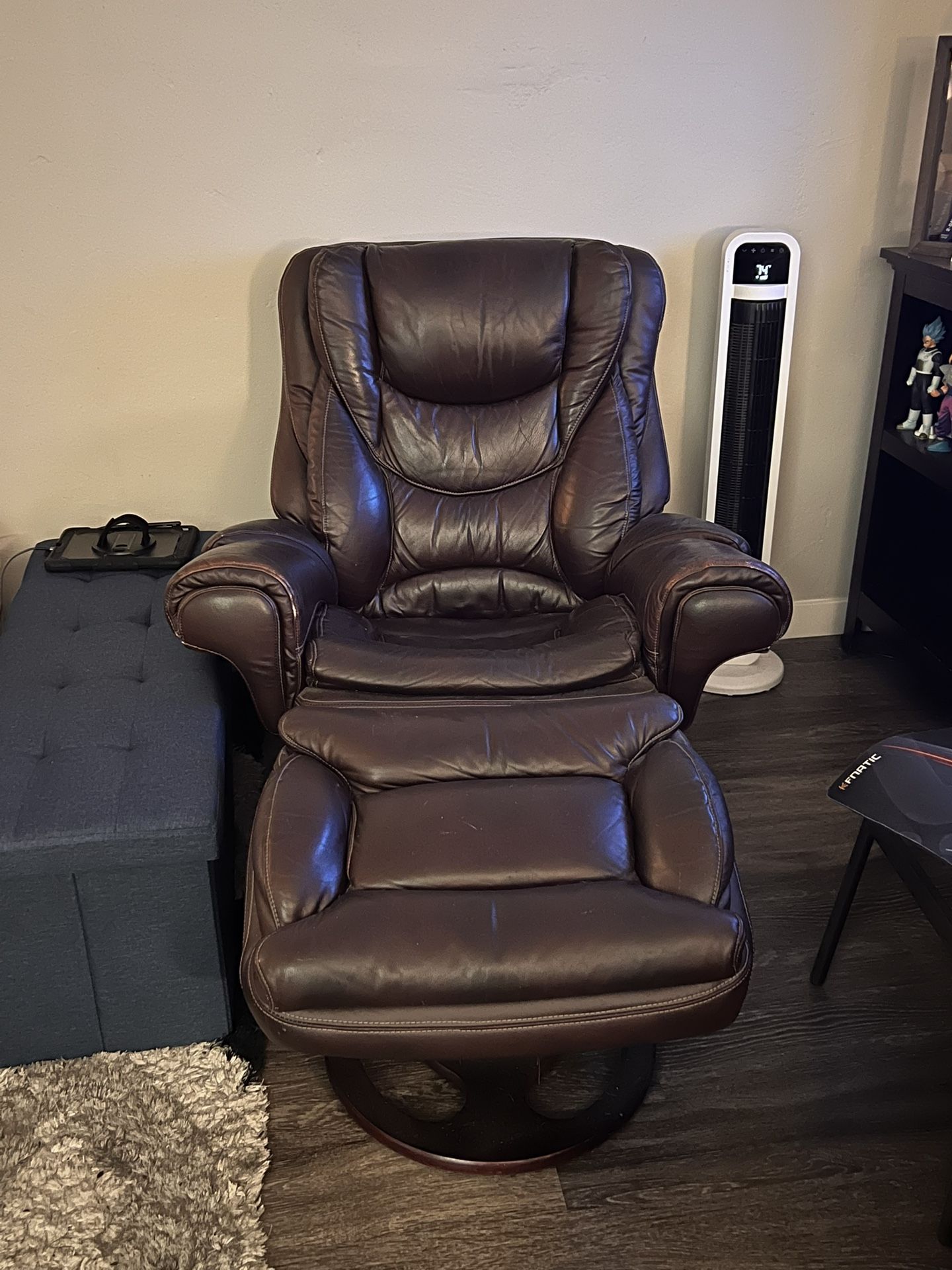 Leather Costco Chair With Footstool