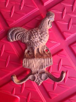 Cast Iron Rooster Double Wall Hook