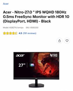 Acer nitro 1440p monitor