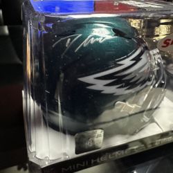 Eagles D’Andre Swift Signed Football Helmet NFL