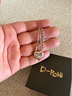 Platinum Plated Heart Necklace for Women - S925 Sterling Silver, Hypoallergenic