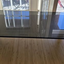 Free Tempered Glass Monitor Stand, Computer Monitor Stand, Black 23. 5"X11"X5"