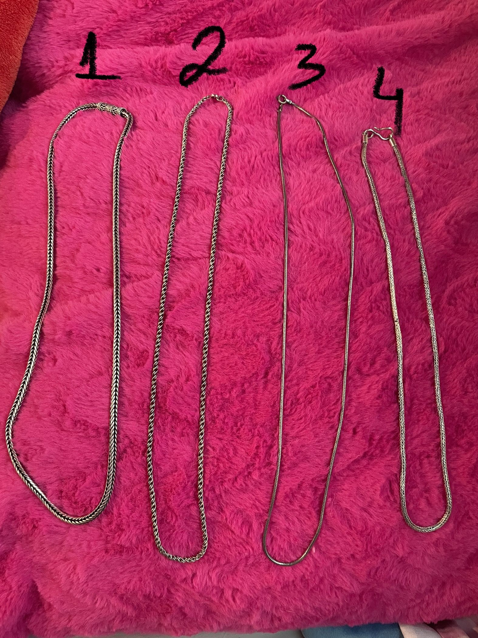 Necklace Sterling Silver Prices In The Description