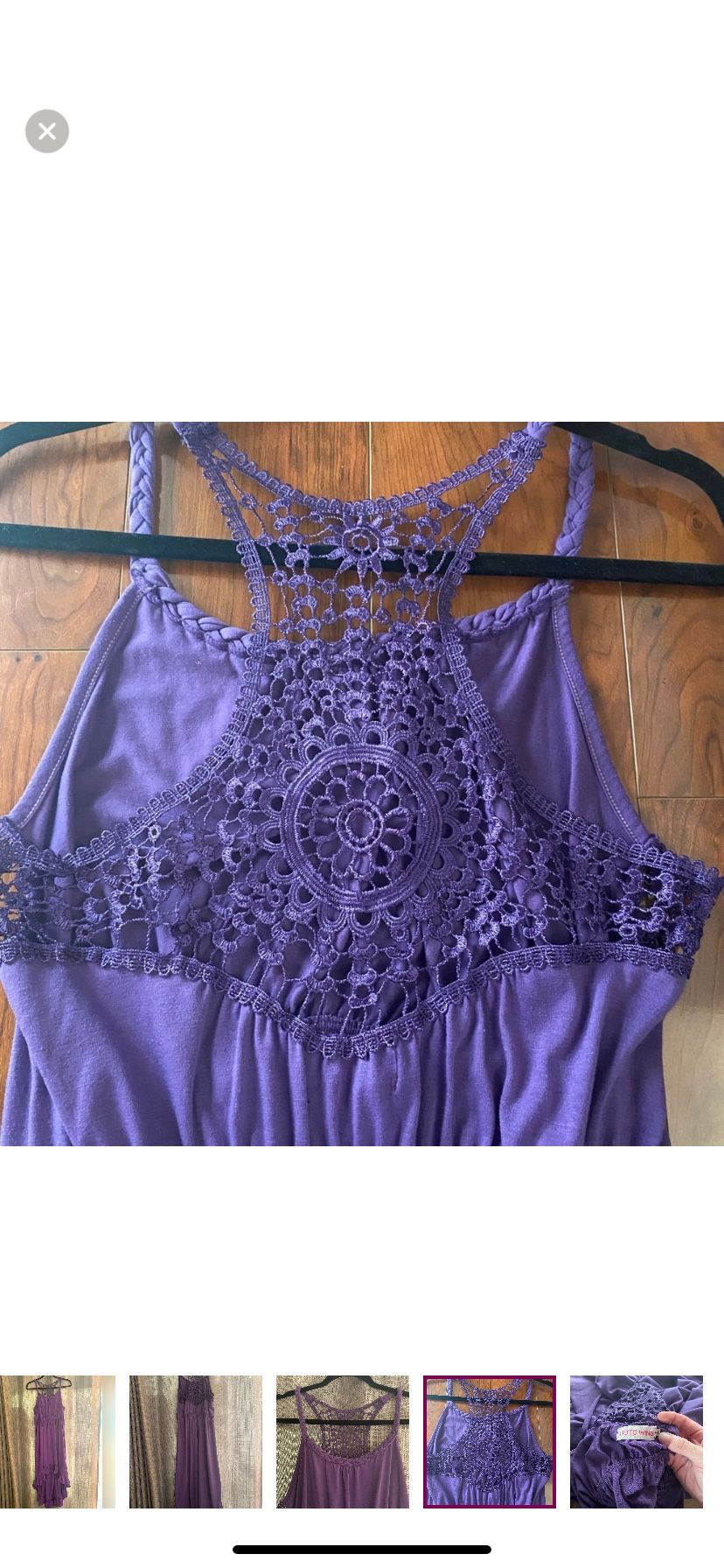 Asymmetrical Purple Dress Made by Hots-Wing Size Large