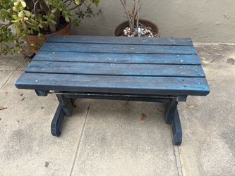Handmade wooden bench