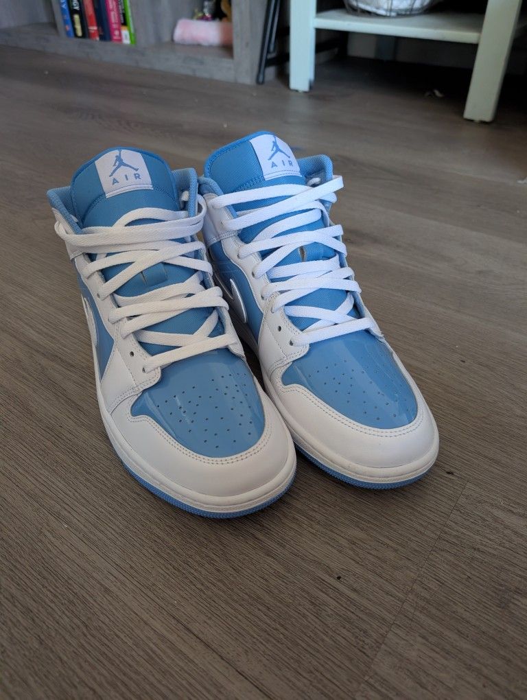 Nike Jordans White/Legend Blue.