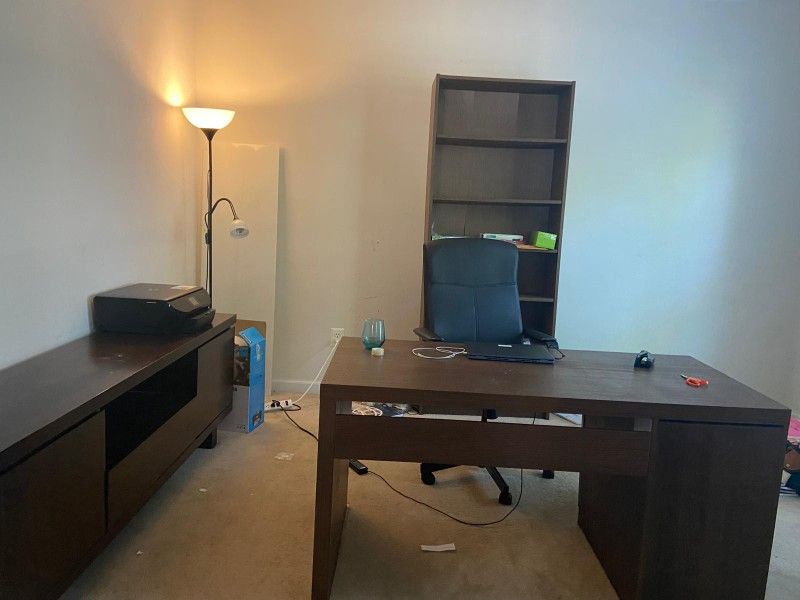 Office Desks+Book Shelf+ HP Printer+Chair